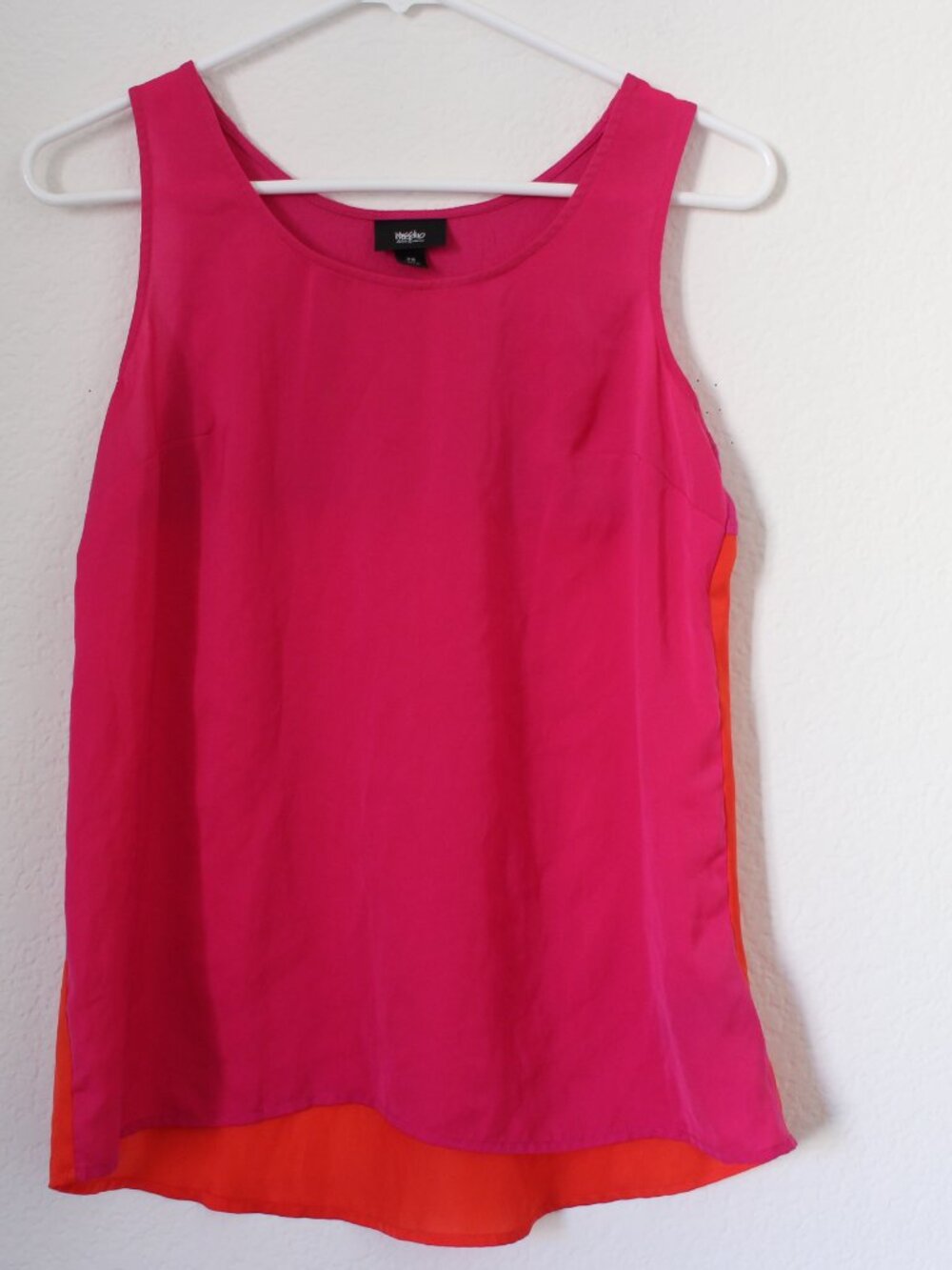 Target Mossimo Pink Orange Color Block Sleeveless Tank Top Size XS